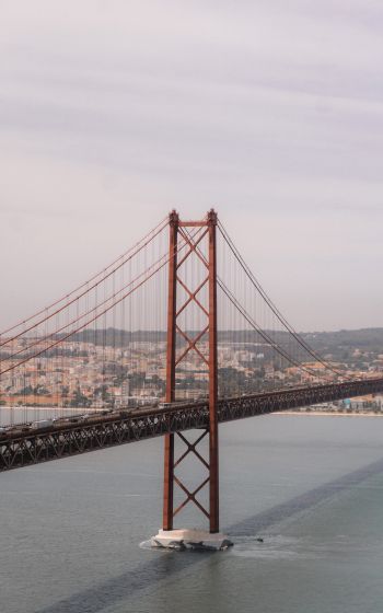 red bridge, Lisbon, Portugal Wallpaper 1600x2560