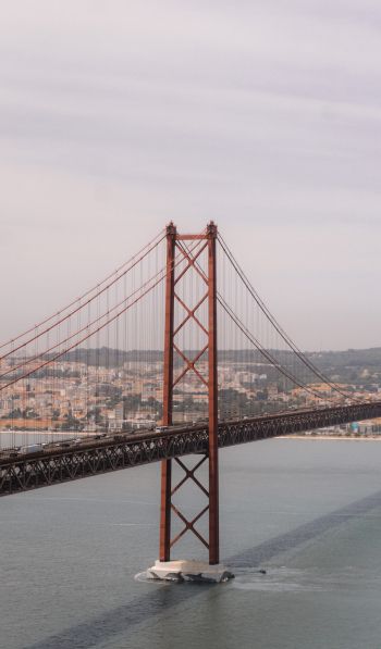 Обои 600x1024 красный мост, Лиссабон, Португалия