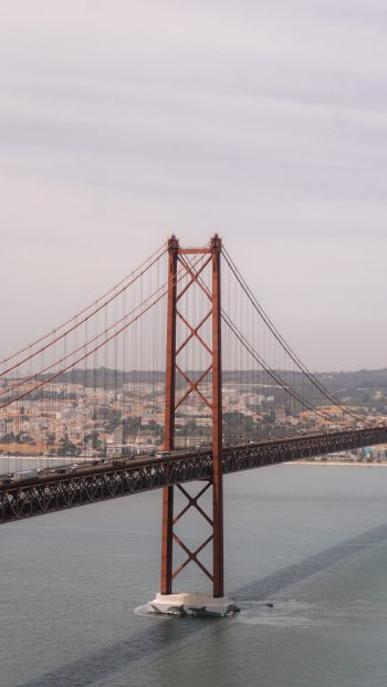 red bridge, Lisbon, Portugal Wallpaper 640x1136