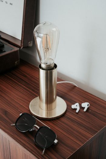 table lamp, glasses Wallpaper 640x960