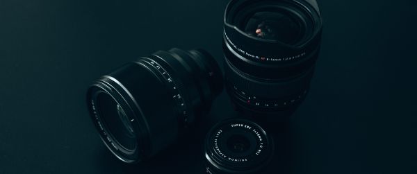 camera lenses Wallpaper 3440x1440