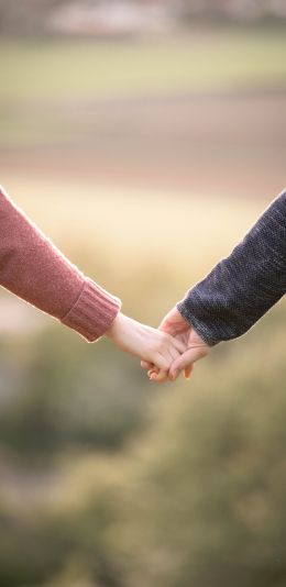 boy and girl hands Wallpaper 1080x2220