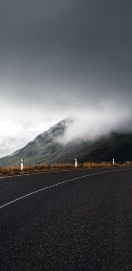 fog in the mountains Wallpaper 1080x2220