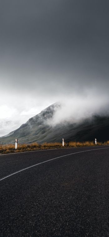 fog in the mountains Wallpaper 1080x2340