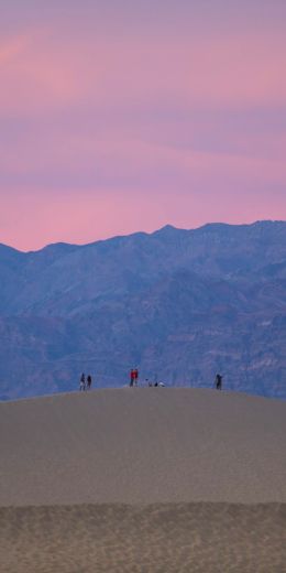 sunset in the mountains, pink sky Wallpaper 720x1440