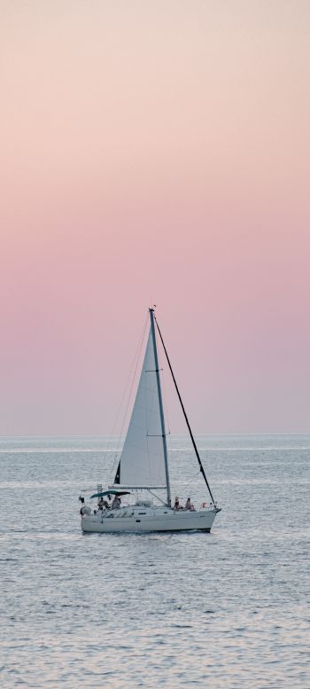 Greece, sailboat Wallpaper 1080x2400