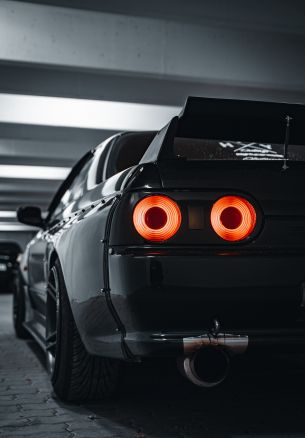 Nissan, black Wallpaper 1640x2360