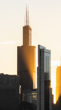 sunset in the city Wallpaper 2160x3840