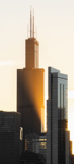 sunset in the city Wallpaper 1080x2400