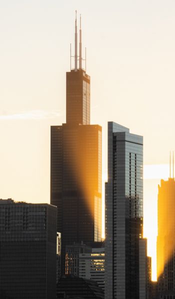 sunset in the city Wallpaper 600x1024