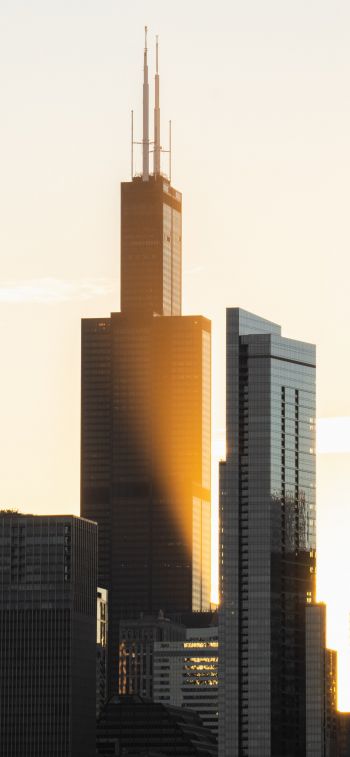 sunset in the city Wallpaper 1170x2532