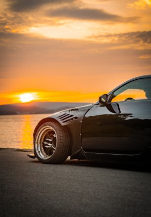 Обои 1640x2360 Nissan 350Z, спортивная машина, закат