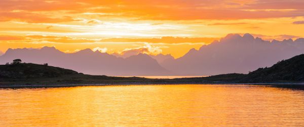 Lofoten Islands, Norway Wallpaper 3440x1440