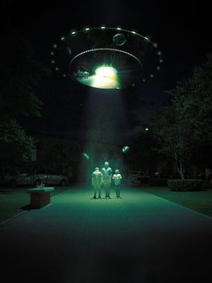 UFO, fantasy Wallpaper 1620x2160