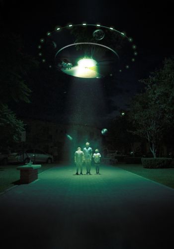 UFO, fantasy Wallpaper 1668x2388