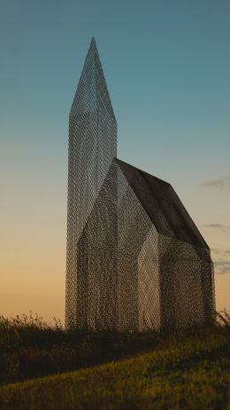 interesting house, transparent Wallpaper 1080x1920