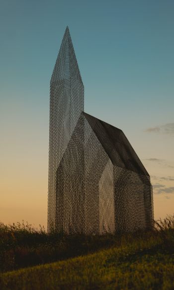 interesting house, transparent Wallpaper 1200x2000