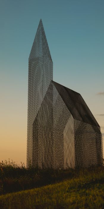 interesting house, transparent Wallpaper 720x1440