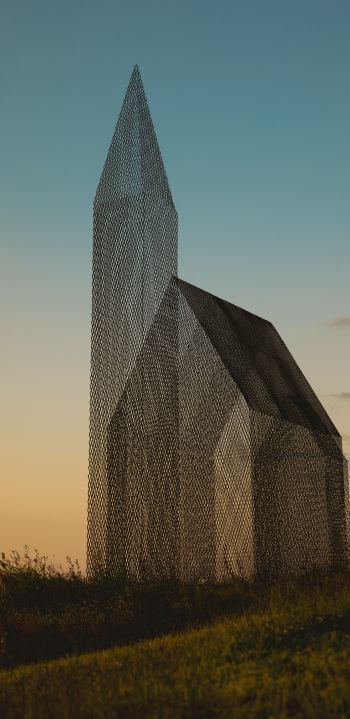 interesting house, transparent Wallpaper 1440x2960