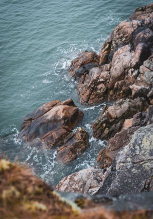 waves, rocks Wallpaper 1640x2360