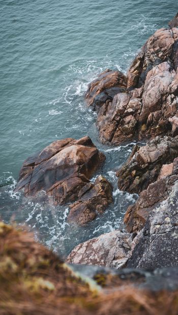 waves, rocks Wallpaper 640x1136