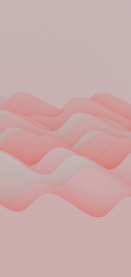 pink waves, 3d drawing Wallpaper 1440x3040