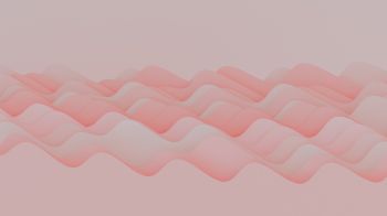 pink waves, 3d drawing Wallpaper 1600x900