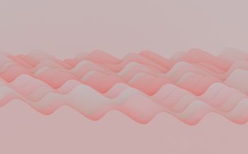 pink waves, 3d drawing Wallpaper 2560x1600