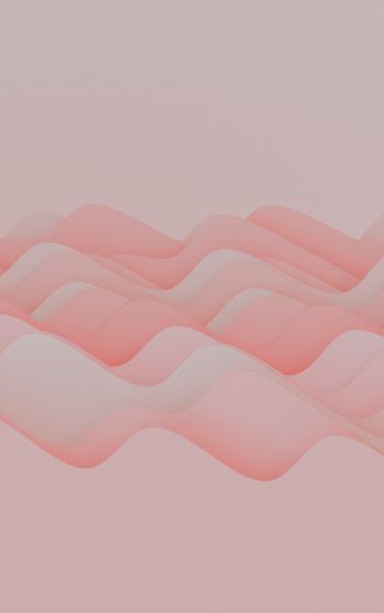 pink waves, 3d drawing Wallpaper 1752x2800