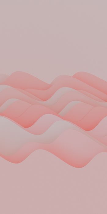 pink waves, 3d drawing Wallpaper 720x1440