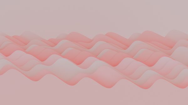 pink waves, 3d drawing Wallpaper 1280x720