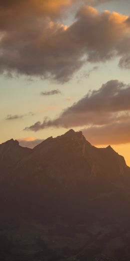 mountain peaks, clouds Wallpaper 720x1440