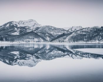 lake, Lago di Gramolazzo, Tuscany Wallpaper 1280x1024