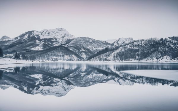 lake, Lago di Gramolazzo, Tuscany Wallpaper 2560x1600