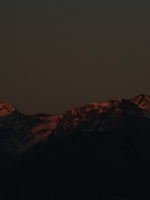 mountains at sunset Wallpaper 2048x2732