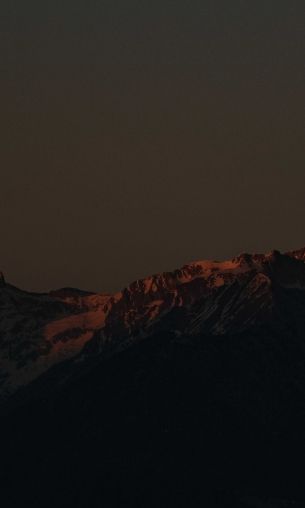 mountains at sunset Wallpaper 1200x2000