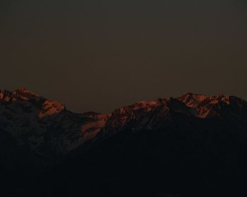 Обои 1280x1024 горы в момент заката