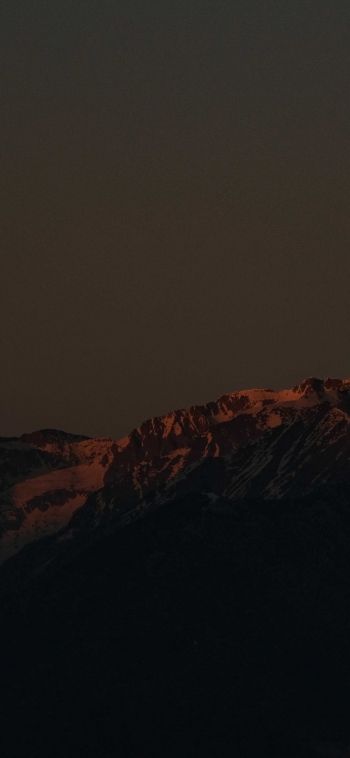 Обои 1080x2340 горы в момент заката