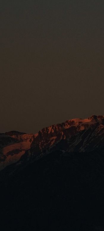 mountains at sunset Wallpaper 1440x3200
