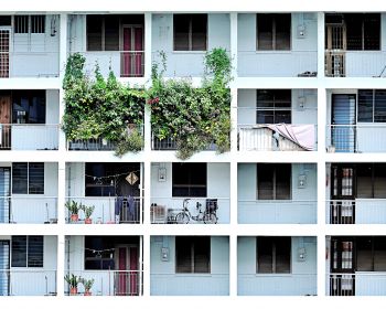 residential building balconies Wallpaper 1280x1024