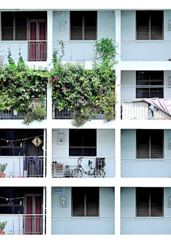 residential building balconies Wallpaper 1668x2388