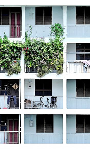 residential building balconies Wallpaper 1200x2000