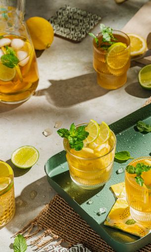 homemade iced lemon tea Wallpaper 1200x2000