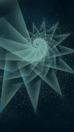 abstraction, spiral, stars Wallpaper 640x1136