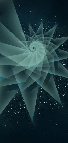 abstraction, spiral, stars Wallpaper 1440x3040