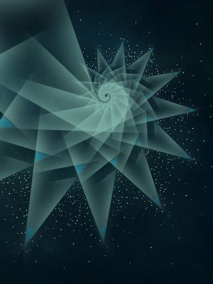 abstraction, spiral, stars Wallpaper 1668x2224