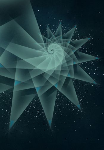 abstraction, spiral, stars Wallpaper 1640x2360