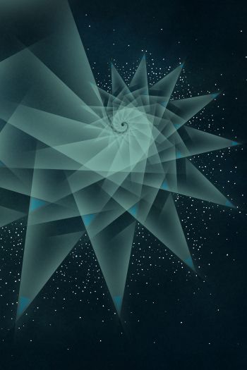 abstraction, spiral, stars Wallpaper 640x960
