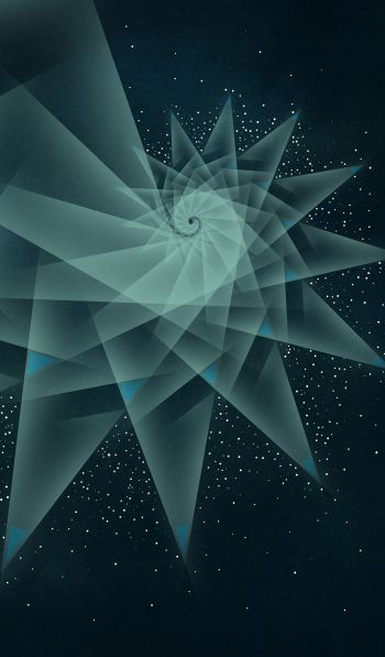 abstraction, spiral, stars Wallpaper 600x1024