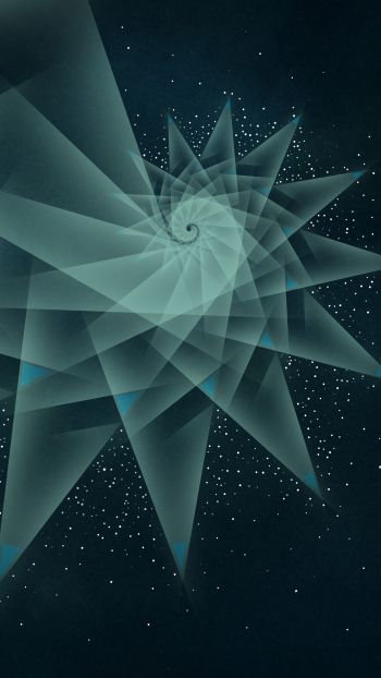 abstraction, spiral, stars Wallpaper 1440x2560